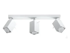Luminárias de teto Briow moderno, aço - 3 fontes de luz 3000K - L.45 x H.16 cm - branco