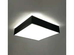 Luminárias de teto Care minimalista, PVC - 4 fontes de luz 4000K - L.55 x H.11 cm - preto