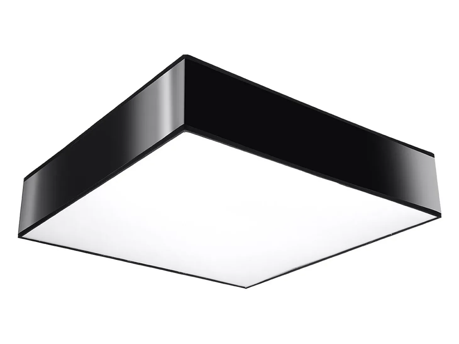 Luminárias de teto Care minimalista, PVC - 4 fontes de luz 4000K - L.55 x H.11 cm - preto