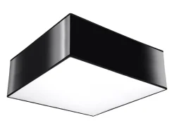 Luminárias de teto Care minimalista, PVC - 1 fontes de luz 3000K - L.25 x H.11 cm - preto