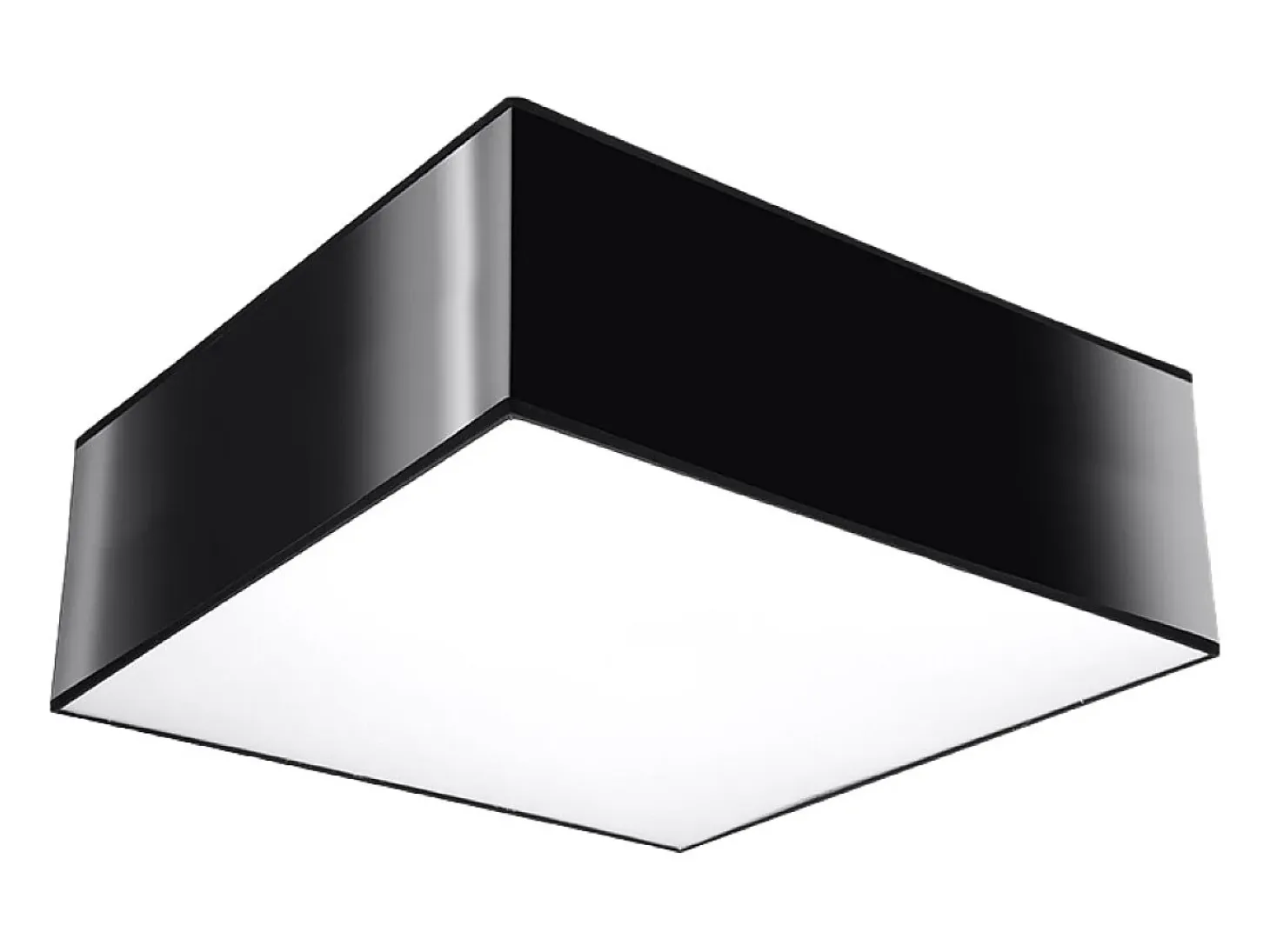 Luminárias de teto Care minimalista, PVC - 1 fontes de luz 3000K - L.25 x H.11 cm - preto