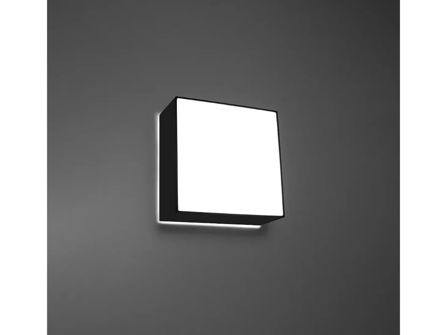 Luminárias de teto Care minimalista, PVC - 1 fontes de luz 3000K - L.25 x H.11 cm - preto
