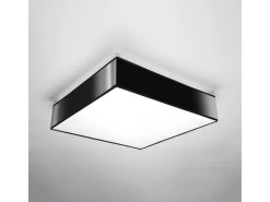 Luminárias de teto Care minimalista, PVC - 4 fontes de luz 3000K - L.55 x H.11 cm - preto