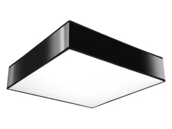 Luminárias de teto Care minimalista, PVC - 4 fontes de luz 3000K - L.55 x H.11 cm - preto