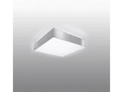 Luminárias de teto Care minimalista, PVC - 1 fontes de luz 3000K - L.25 x H.11 cm - cinza