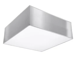 Luminárias de teto Care minimalista, PVC - 1 fontes de luz 3000K - L.25 x H.11 cm - cinza