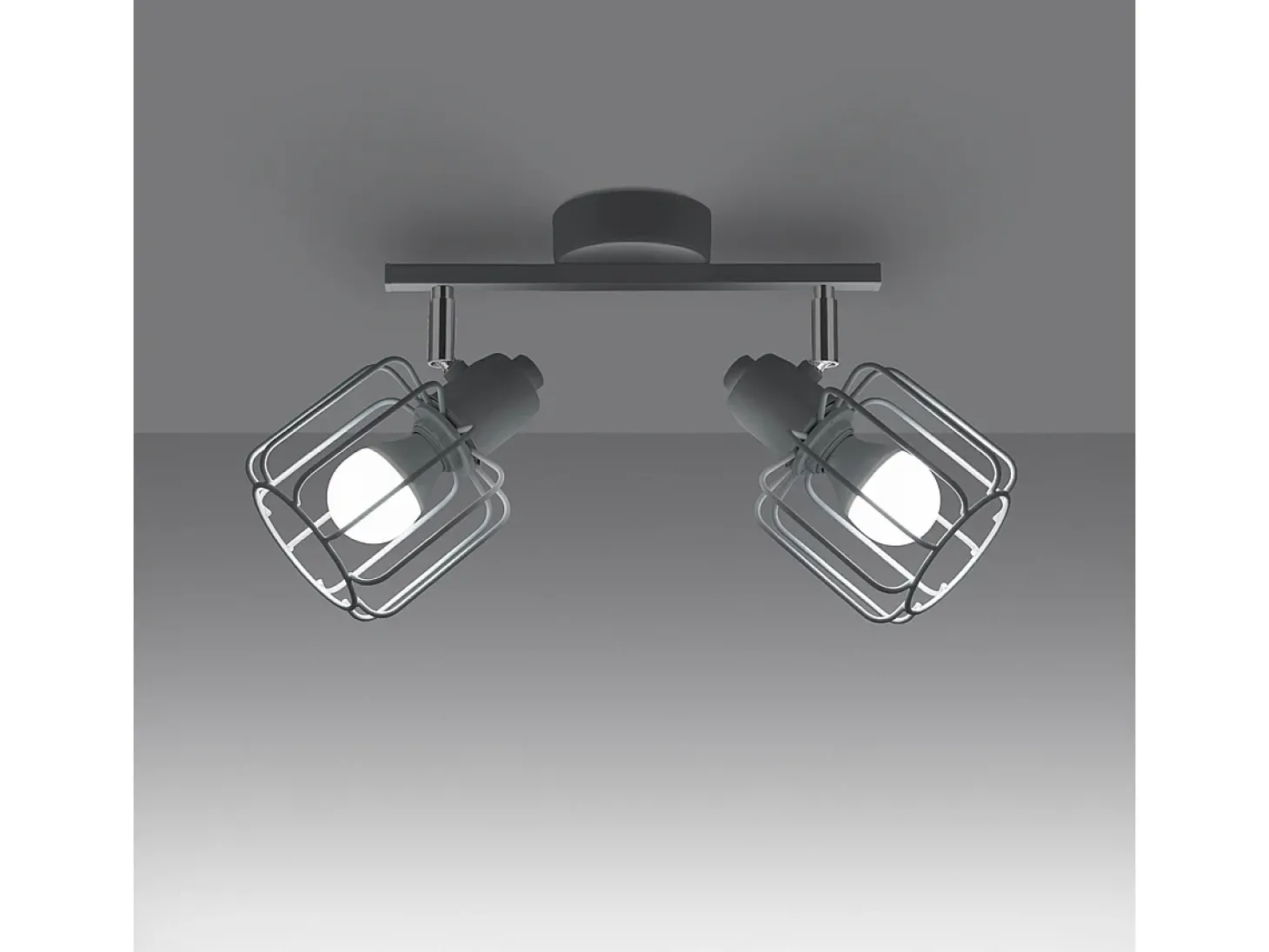 Luminárias de teto Celubi moderno, aço - 2 fontes de luz 4000K - L.27 x H.19 cm - branco