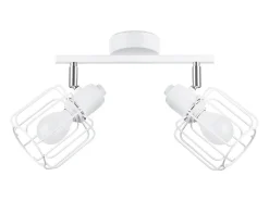 Luminárias de teto Celubi moderno, aço - 2 fontes de luz 4000K - L.27 x H.19 cm - branco