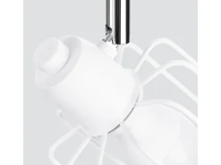 Luminárias de teto Celubi moderno, aço - 2 fontes de luz 4000K - L.27 x H.19 cm - branco