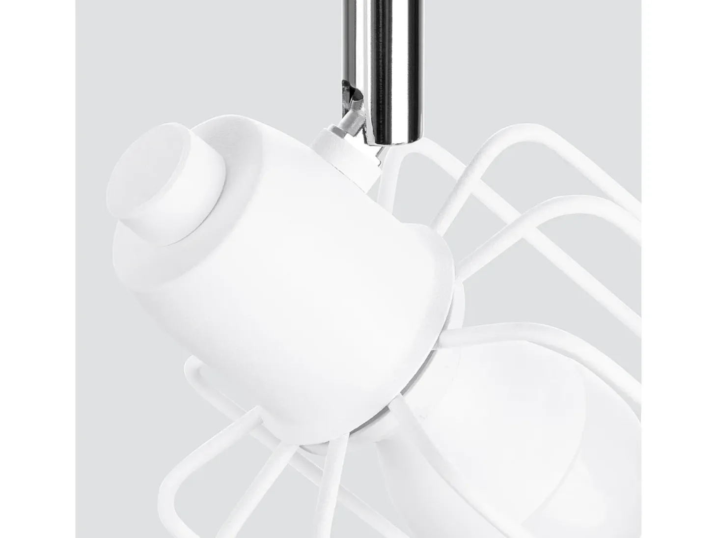 Luminárias de teto Celubi moderno, aço - 2 fontes de luz 4000K - L.27 x H.19 cm - branco