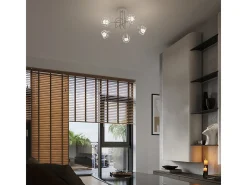 Luminárias de teto Celubi moderno, aço - 2 fontes de luz 4000K - L.27 x H.19 cm - branco