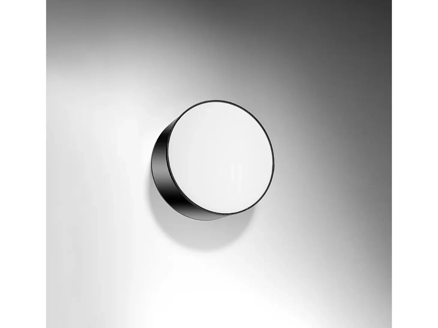 Luminárias de teto Cercle minimalista, PVC - 1 fontes de luz 3000K - L.25 x H.11 cm - preto