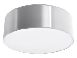 Luminárias de teto Cercle minimalista, PVC - 1 fontes de luz 4000K - L.25 x H.11 cm - cinza