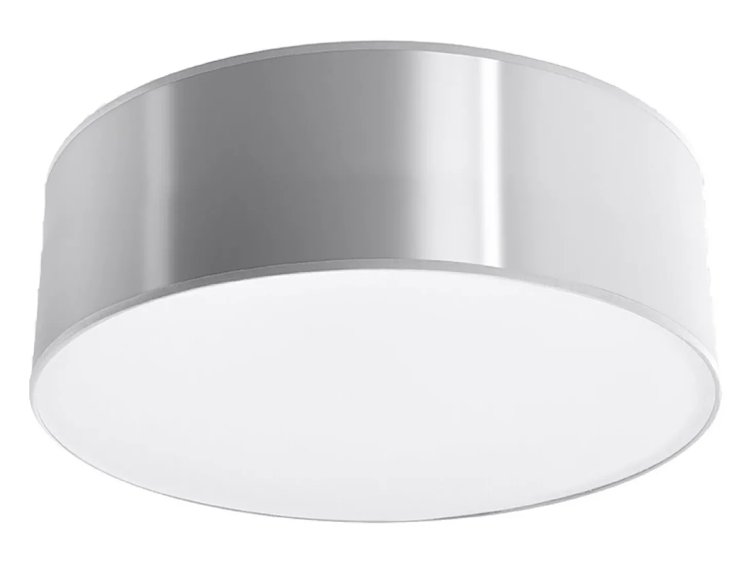 Luminárias de teto Cercle minimalista, PVC - 1 fontes de luz 4000K - L.25 x H.11 cm - cinza
