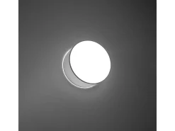 Luminárias de teto Cercle minimalista, PVC - 1 fontes de luz 4000K - L.25 x H.11 cm - cinza