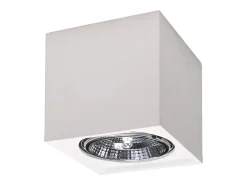 Luminárias de teto Flaix moderno, cerâmica - 1 fontes de luz 4000K - L.14 x H.14 cm - branco
