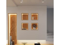 Luminárias de teto Flaix moderno, cerâmica - 1 fontes de luz 4000K - L.14 x H.14 cm - branco