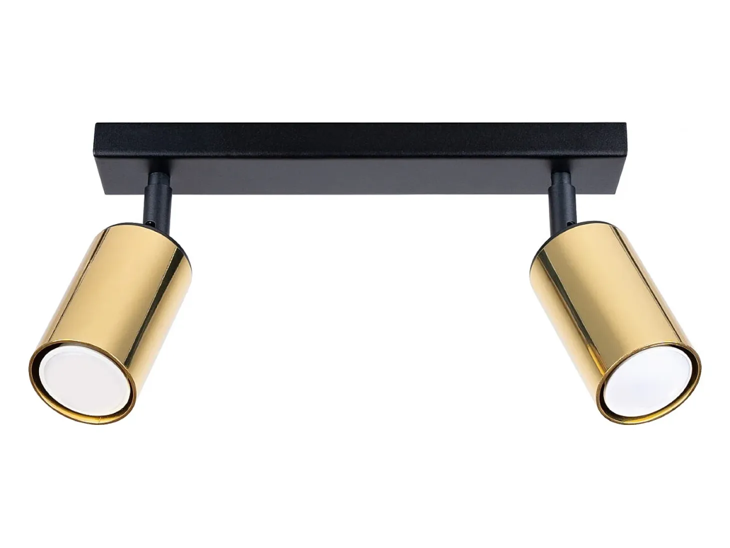 Luminárias de teto Glois moderno, aço - 2 fontes de luz 3000K - L.30 x H.18.5 cm - ouro Preto
