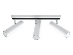 Luminárias de teto Invicta moderno, aço - 3 fontes de luz 4000K - L.45 x H.20 cm - branco