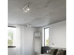 Luminárias de teto Invicta moderno, aço - 3 fontes de luz 4000K - L.45 x H.20 cm - branco