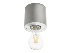 Luminárias de teto Nalvado industrial, concreto - 1 fontes de luz 4000K - L.10 x H.10 cm - cinza
