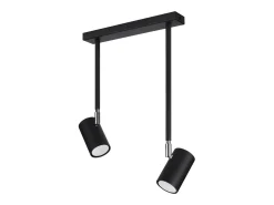Luminárias de teto Novatel moderno, aço - 2 fontes de luz 4000K - L.30 x H.43 cm - preto