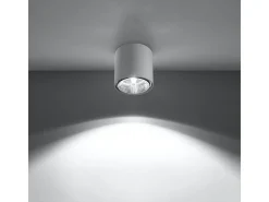 Luminárias de teto Qioli moderno, alumínio - 1 fontes de luz 4000K - L.12 x H.11 cm - branco