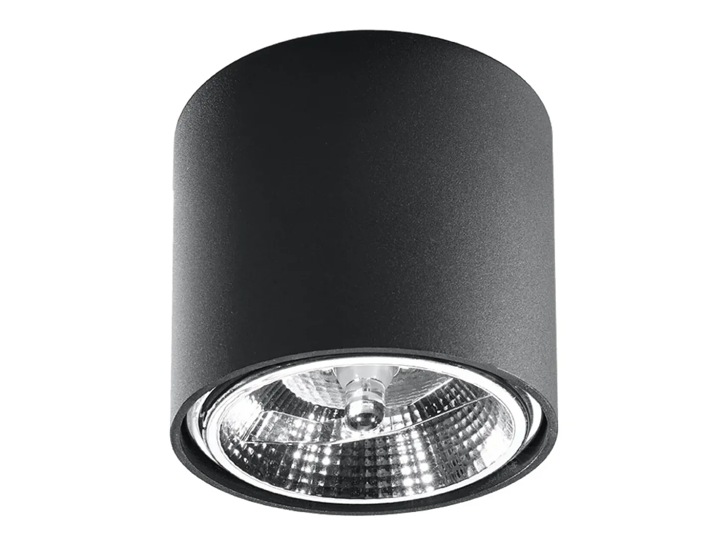 Luminárias de teto Qioli moderno, alumínio - 1 fontes de luz 4000K - L.12 x H.11 cm - preto