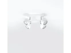 Luminárias de teto Rayis moderno, aço - 4 fontes de luz 3000K - L.25 x H.16 cm - branco