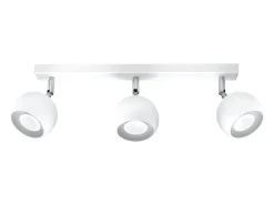 Luminárias de teto Rayis moderno, aço - 3 fontes de luz 4000K - L.45 x H.16 cm - branco