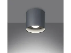 Luminárias de teto Shiis minimalista, alumínio - 1 fontes de luz 4000K - L.12 x H.11 cm - cinza