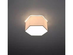 Luminárias de teto Solinia moderno, PVC - 2 fontes de luz 4000K - L.30.5 x H.15.5 cm - branco