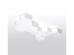 Luminárias de teto Solinia moderno, PVC - 2 fontes de luz 4000K - L.30.5 x H.15.5 cm - branco