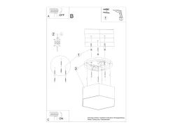 Luminárias de teto Solinia moderno, PVC - 2 fontes de luz 4000K - L.30.5 x H.15.5 cm - branco