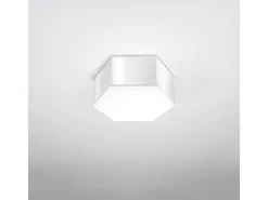 Luminárias de teto Solinia moderno, PVC - 2 fontes de luz 3000K - L.30.5 x H.13.5 cm - branco