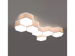 Luminárias de teto Solinia moderno, PVC - 2 fontes de luz 3000K - L.30.5 x H.13.5 cm - branco
