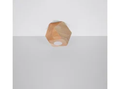 Luminárias de teto Timberix escandinavo, madeira - 1 fontes de luz 3000K - L.12 x H.12 cm - madeira natural