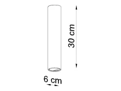 Luminárias de teto Toris moderno, aço - 1 fontes de luz 3000K - L.6 x H.30 cm - branco