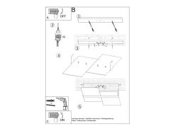 Luminárias de teto Verre moderno, aço/vidro - 2 fontes de luz 4000K - L.65 x H.11 cm - cromo/branco