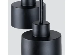 Luminárias de teto Zavros moderno, aço - 3 fontes de luz 4000K - L.32 x H.29 cm - preto