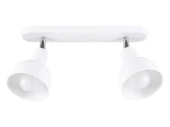 Luminárias de teto Zenda sótão, aço - 2 fontes de luz 3000K - L.47 x H.18.5 cm - branco