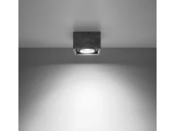 Luminárias de teto Zentra industrial, concreto - 1 fontes de luz 4000K - L.14 x H.9 cm - cinza