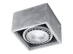 Luminárias de teto Zentra industrial, concreto - 1 fontes de luz 4000K - L.14 x H.9 cm - cinza