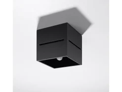 Luminárias de teto Zorbo moderno, alumínio - 1 fontes de luz 3000K - L.10 x H.10 cm - preto
