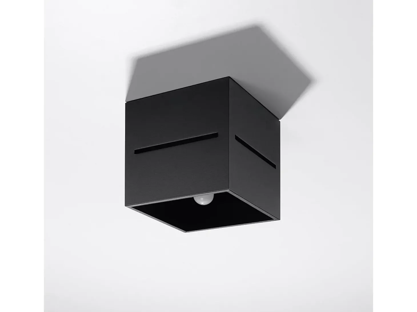 Luminárias de teto Zorbo moderno, alumínio - 1 fontes de luz 3000K - L.10 x H.10 cm - preto