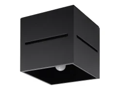 Luminárias de teto Zorbo moderno, alumínio - 1 fontes de luz 3000K - L.10 x H.10 cm - preto