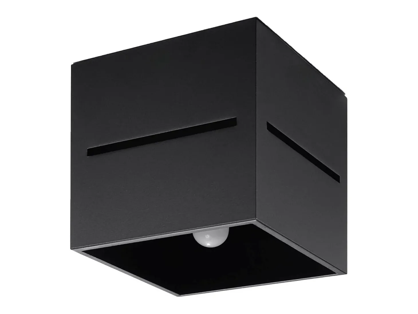 Luminárias de teto Zorbo moderno, alumínio - 1 fontes de luz 3000K - L.10 x H.10 cm - preto