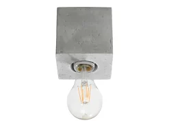 Luminárias de teto Zxina industrial, concreto - 1 fontes de luz 4000K - L.10 x H.10 cm - cinza