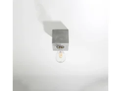 Luminárias de teto Zxina industrial, concreto - 1 fontes de luz 3000K - L.10 x H.10 cm - cinza