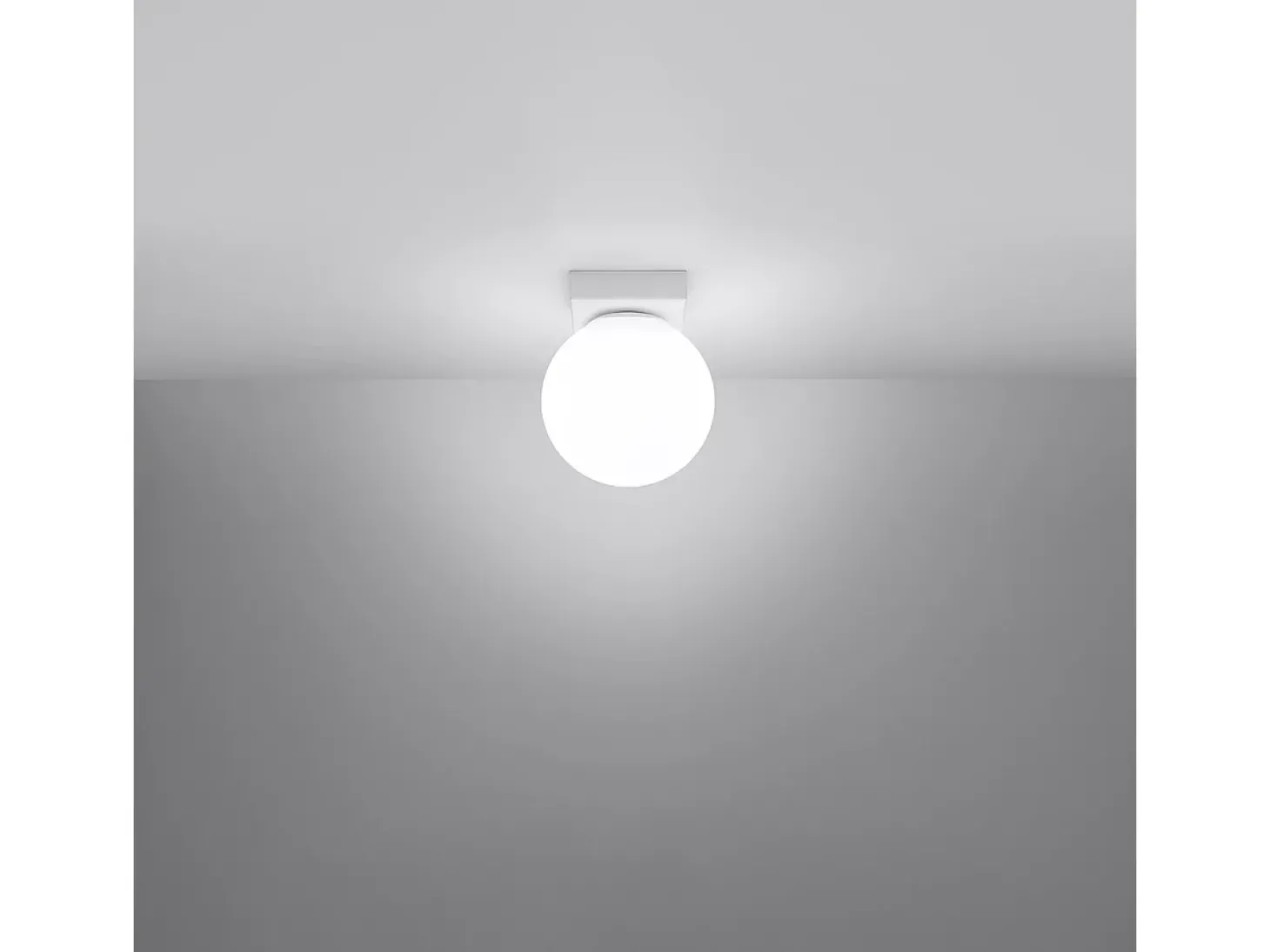 Luminárias de teto Zynfi moderno, aço/vidro - 1 fontes de luz 4000K - L.12 x H.14.5 cm - branco
